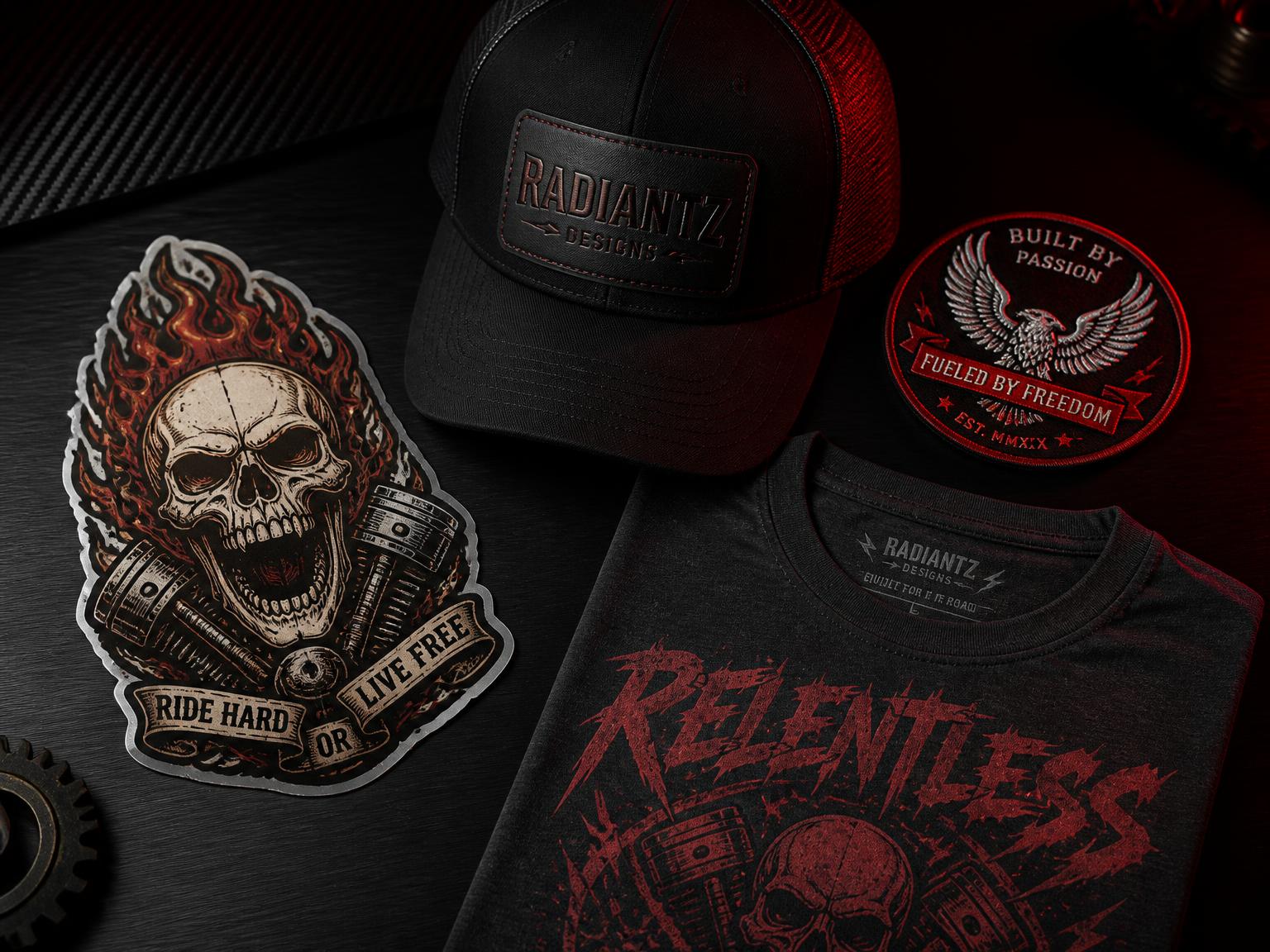 Custom Radiantz merchandise samples